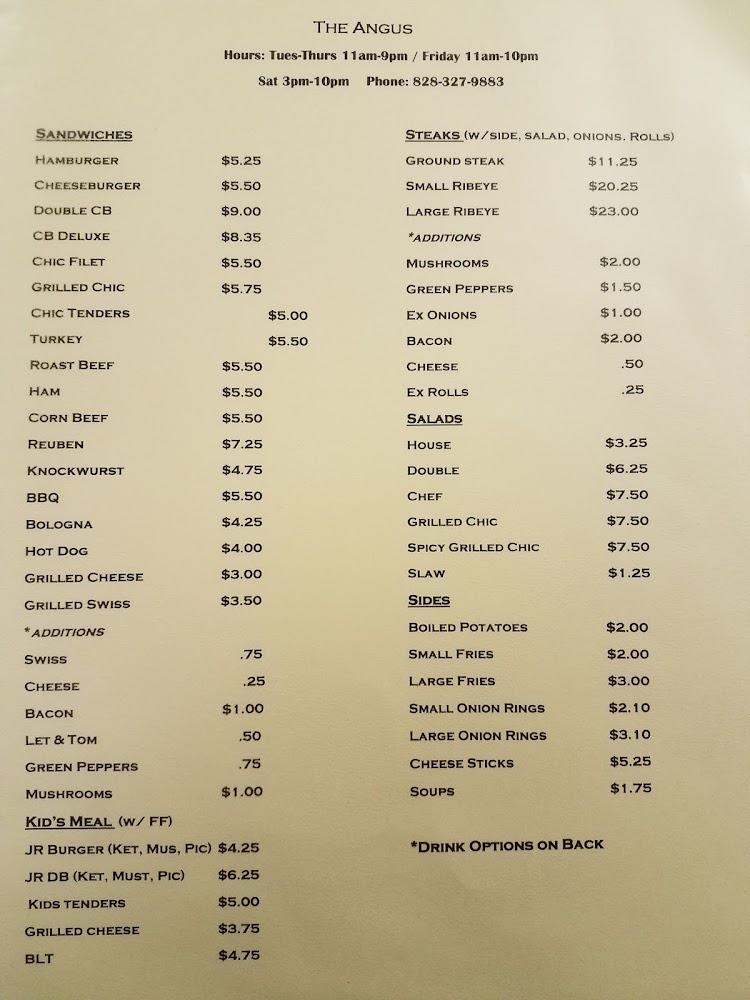 The Angus Steakhouse Menu image 2